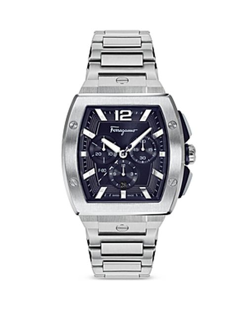 F-80 Tonneau Stainless Steel Chronograph Watch, 41.8mm