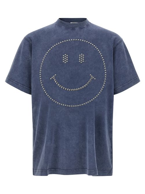 Studded Smiley T-Shirt — Blue