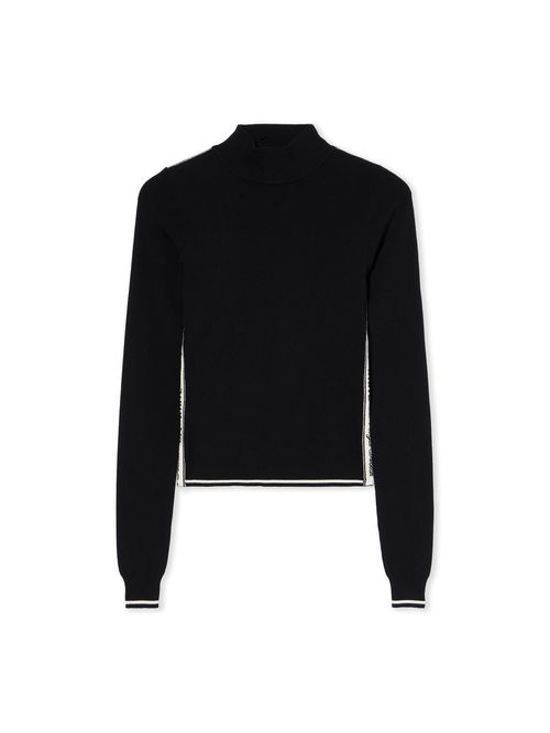 Logoband Knit Turtleneck Sweater - Female Knitwear Black