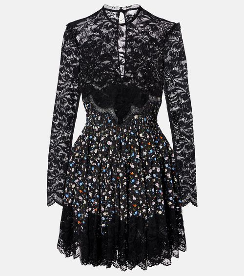 Floral lace minidress