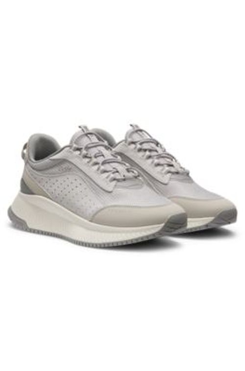 BOSS TTNM EVO trainers with suede trims - Light Grey Men's Sneaker