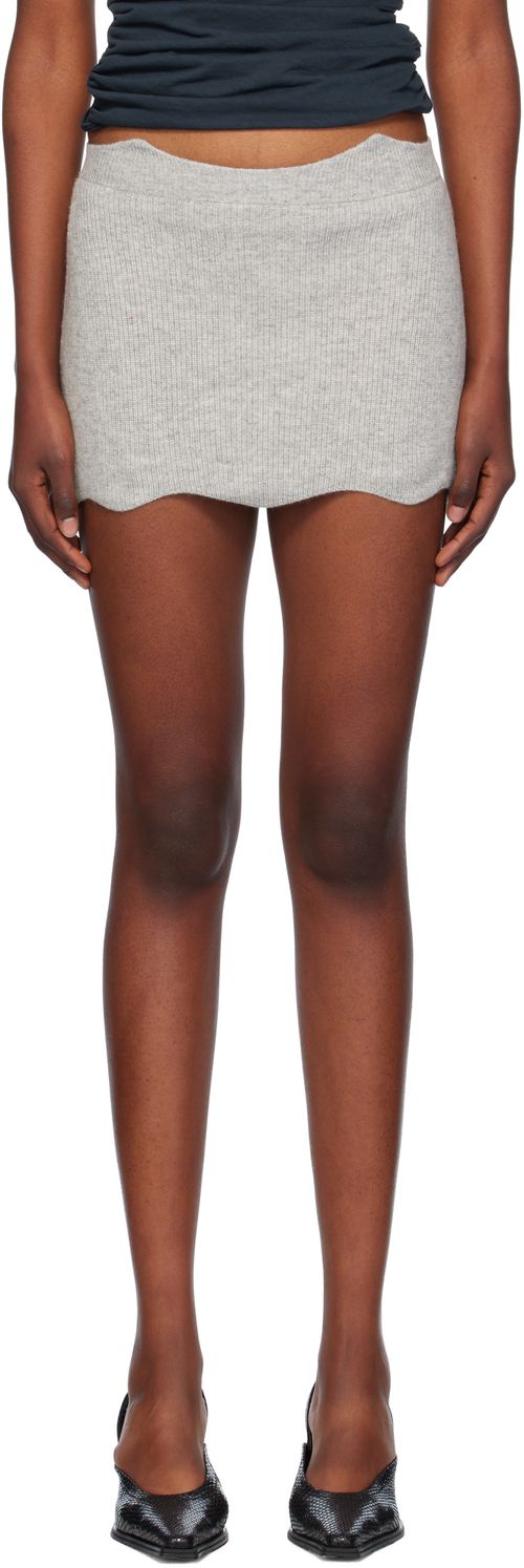 Aya Muse Gray Janus Miniskirt
