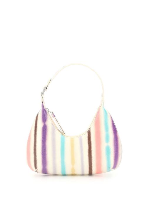 Ivory Ladies Baby Amber Striped Leather Hobo Bag
