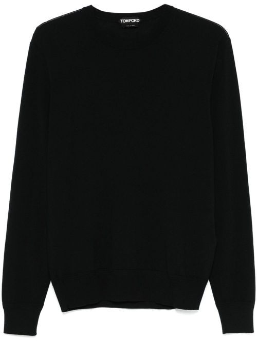 Fine-knit sweater - Black