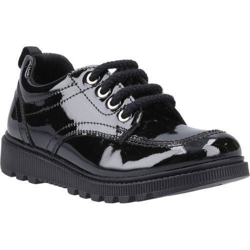 Hush Puppies Keeley Patent Leather Junior Black Lace-Up Shoe