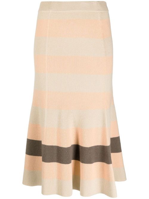 Stripe Animation knitted skirt - Neutrals