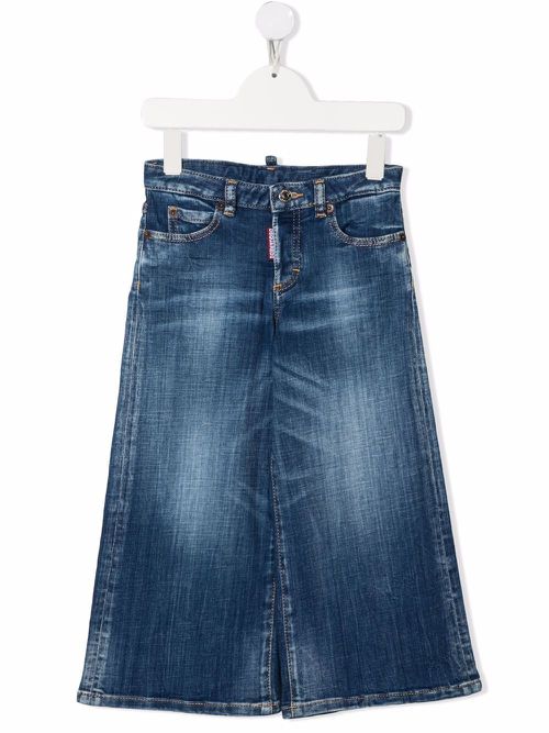 Light-wash wide leg jeans - Blue