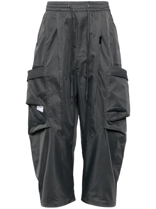 Logo-patch cargo trousers - Grey