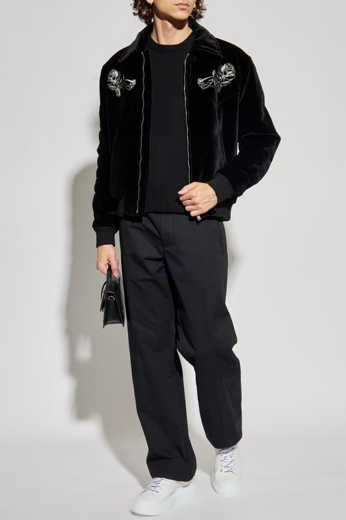 Cashmere Sweater With A Crew Neck, Men's, Black