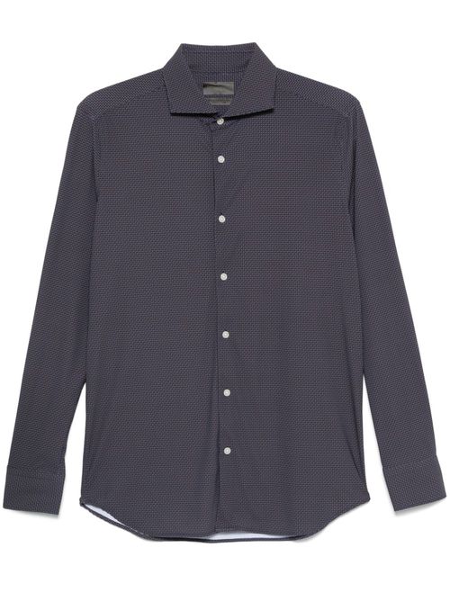 Geometric-print shirt - Blue