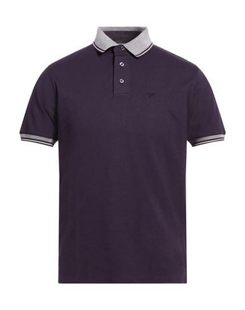 Man Polo shirt Dark purple Size S Cotton