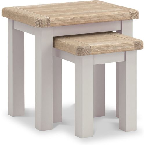 Penzance Nest Tables | Stone Grey / Sage Green | Roseland