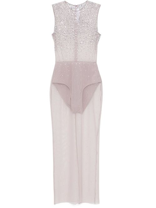 Crystal-embellished maxi dress - Purple