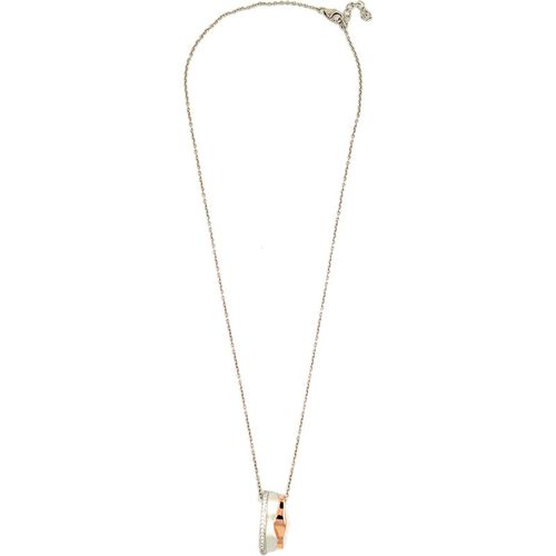 Orphelia WoMens 925 Sterling Silver Chain with Pendant - Silver/Rose ZH-6042 - Silver & Rose Gold - One Size
