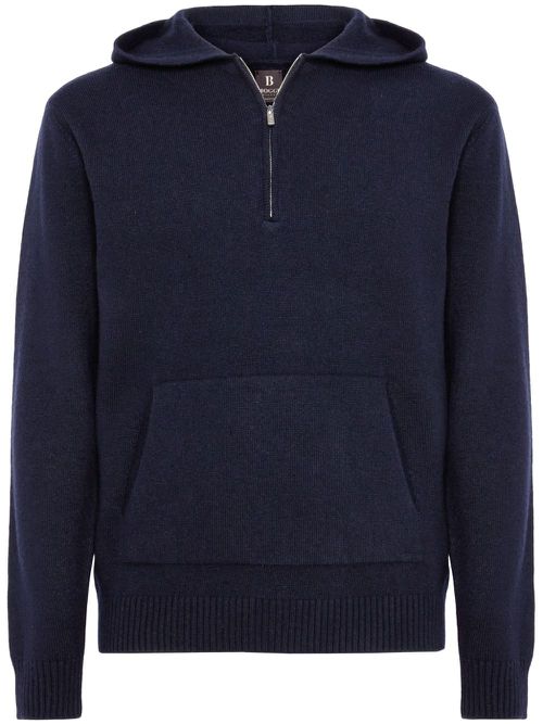 Half-zup hood jumpar - Blue