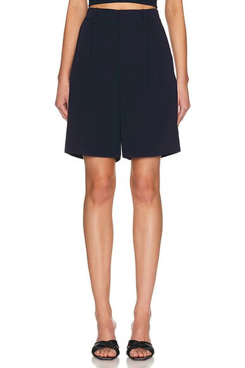 Ralph Lauren Collection Minetta Pleated Short in Icon Navy - Navy. 0 also