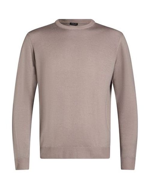 Man Sweater Taupe Size XXXL Merino Wool