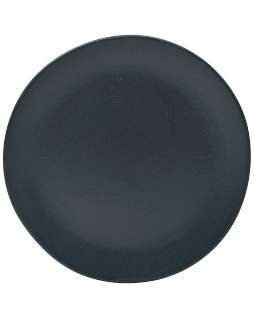 Set Of Six Ripple Black Bread & Butter Plates