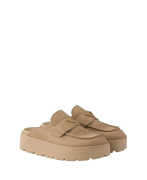 Women's Nubuck Flatform Mules