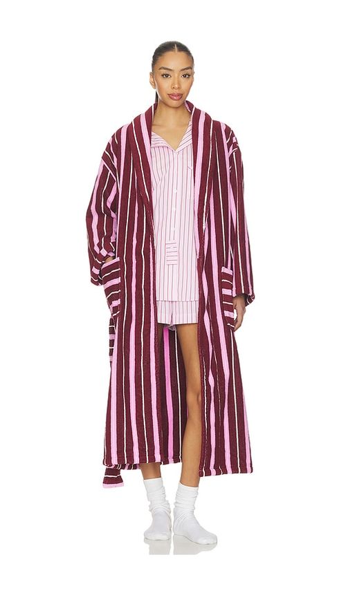 Hommey Terry Robe in Burgundy. - S/M also in