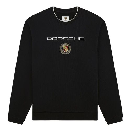X Porsche Embroidered Crewneck Sweatshirt 'Jet Black'