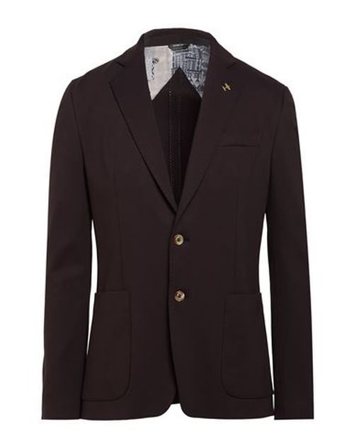 Man Blazer Dark brown Size 40 Viscose, Nylon, Elastane