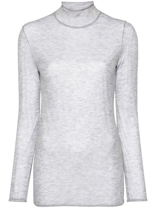 Mélange fine-knit jumper - Grey