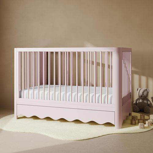Storkcraft Casablanca 5-in-1 Convertible Crib With Storage Drawer, Blush