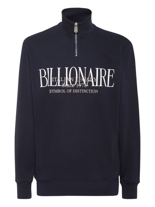 Logo-embroidered sweatshirt - Blue