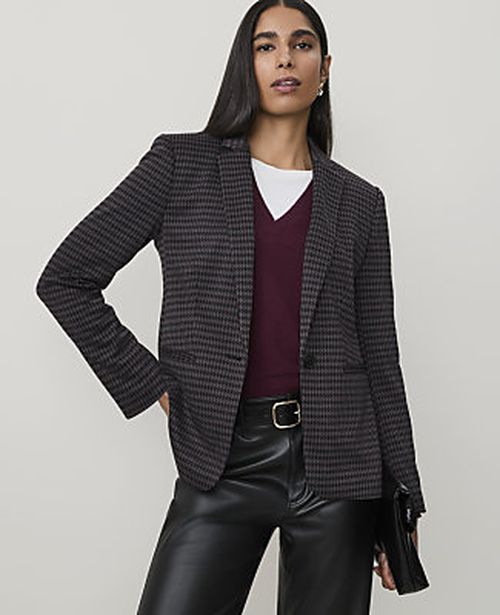 Ann Taylor The Hutton Blazer in Houndstooth