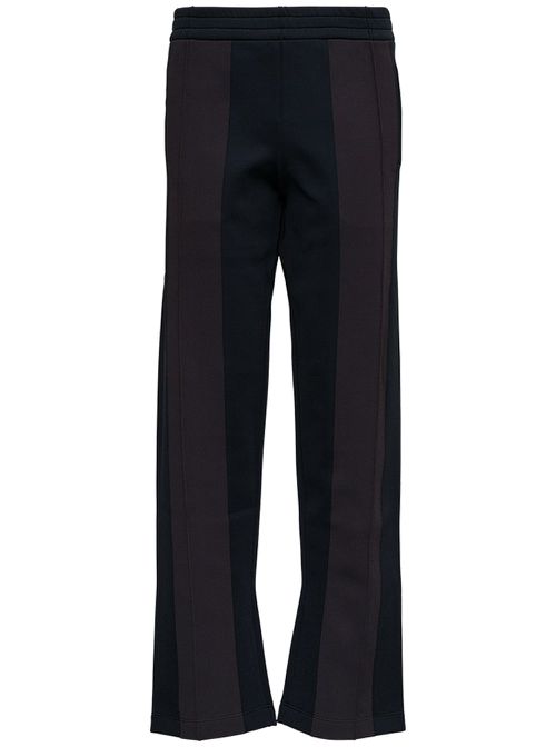 Striped straight-leg trousers