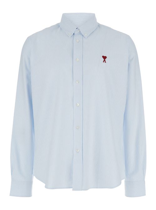 Light Blue Embroidered Logo Shirt