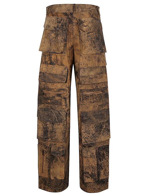 - Leather Cargo Trousers