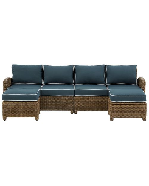 Bradenton 4Pc Outdoor Wicker Sectional Set