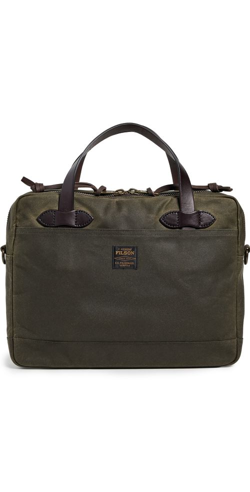 Tin Cloth Compact Briefcase Otter Green One Size
