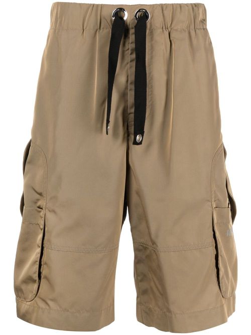 Drawstring-waist shorts - Neutrals