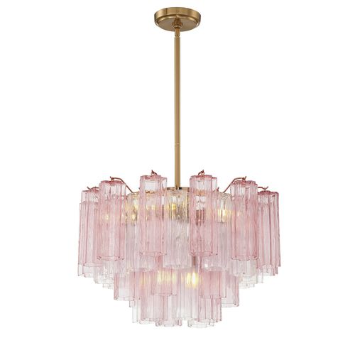 Aged Brass Chandelier from the Addis Collection