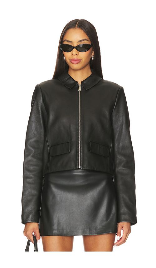 Joe's Jeans Maren Leather Jacket in Black. - XS also in L