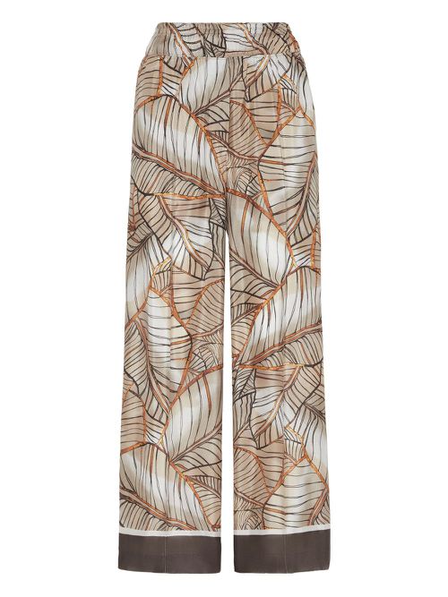 Papyrus-print trousers - Neutrals