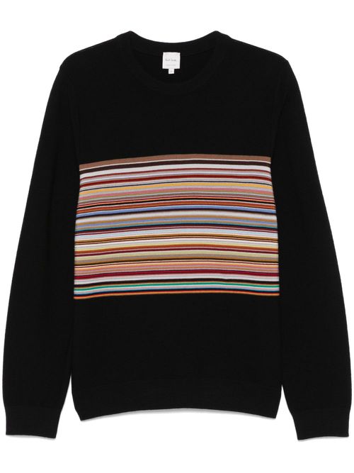 Artist-stripe sweater - Black