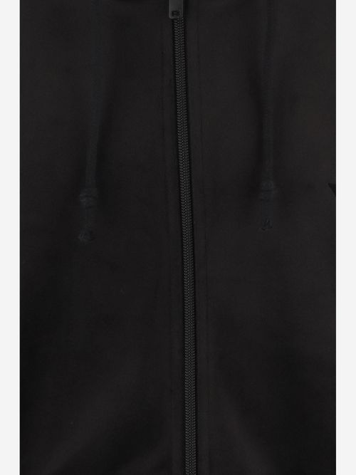 Recycled Polyester Stretch Sweatshirt — Black