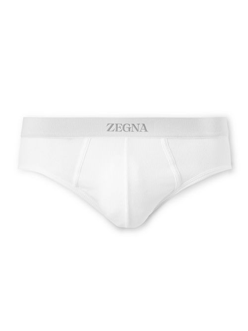 Ribbed Cotton and Modal-Blend Briefs