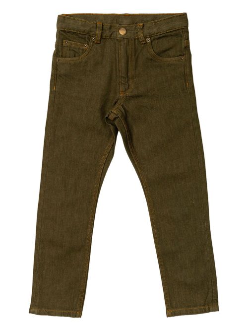 Button-fastening trousers - Green