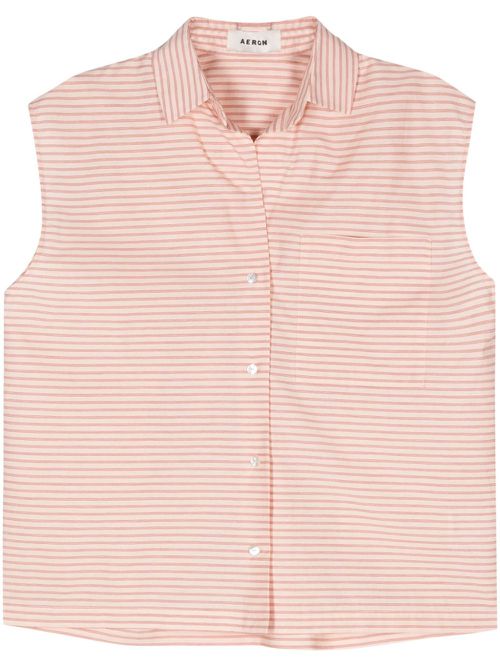 Island sleeveless striped shirt - Pink