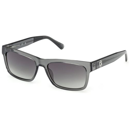 Guess Hombre Guess GU00221 20B Gafas de sol Inyectado Gris Fumar Cuadrada Norma