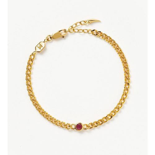 July Birthstone Chain Bracelet | Gold Plated Vermeil/Ruby