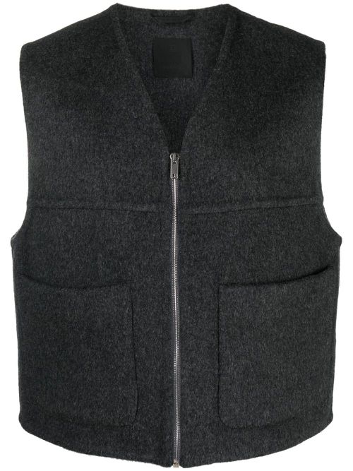 Wool-blend waistcoat - Grey