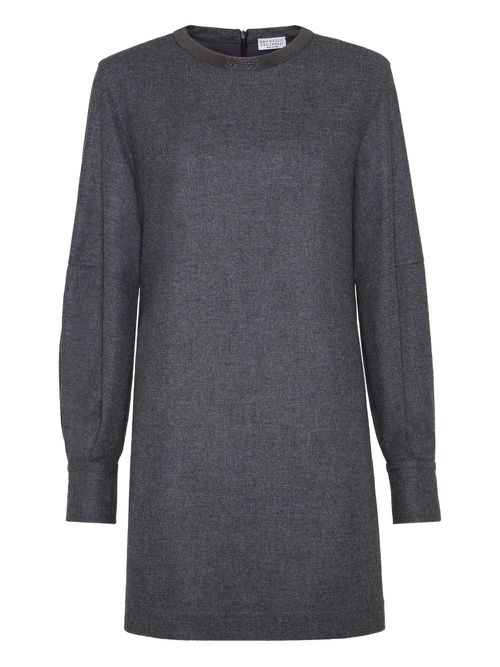 Virgin wool-blend dress - Grey