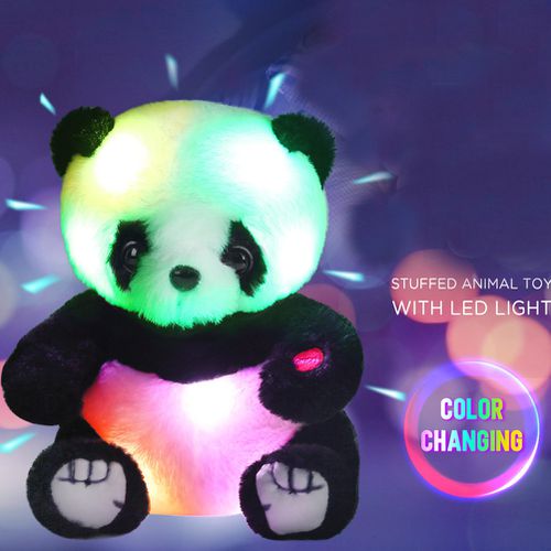 TEMU Benben 8'' Light Up Panda Stuffed Animals, Kawaii Panda Bear Plush With Led Light, Hugging Toy Gift For Birthday Gift, Christmas Gifts, Home