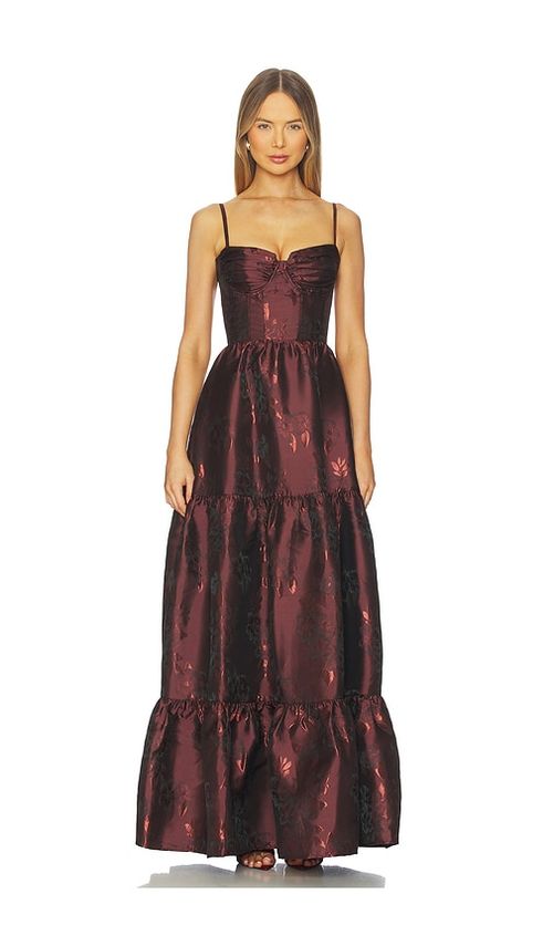 V. Chapman Lucetta Gown in Brown. 8. Also